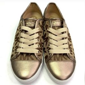 Michael Kors Signature MK Gold Athletic Sneakers